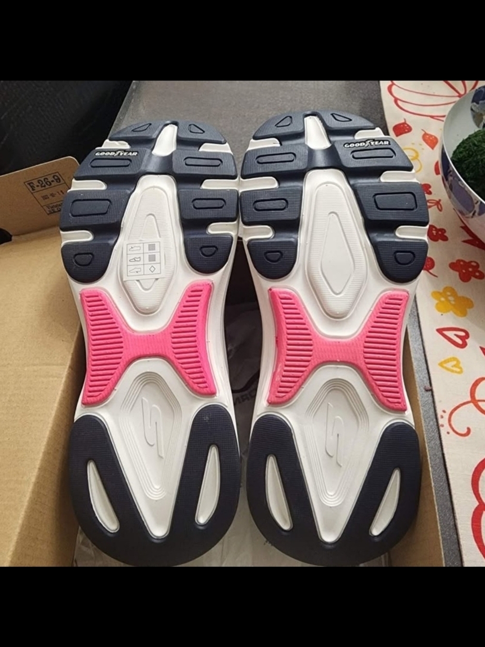 Skechers Women’s Navy and Pink Athletic Sneakers - Picture 4 of 4